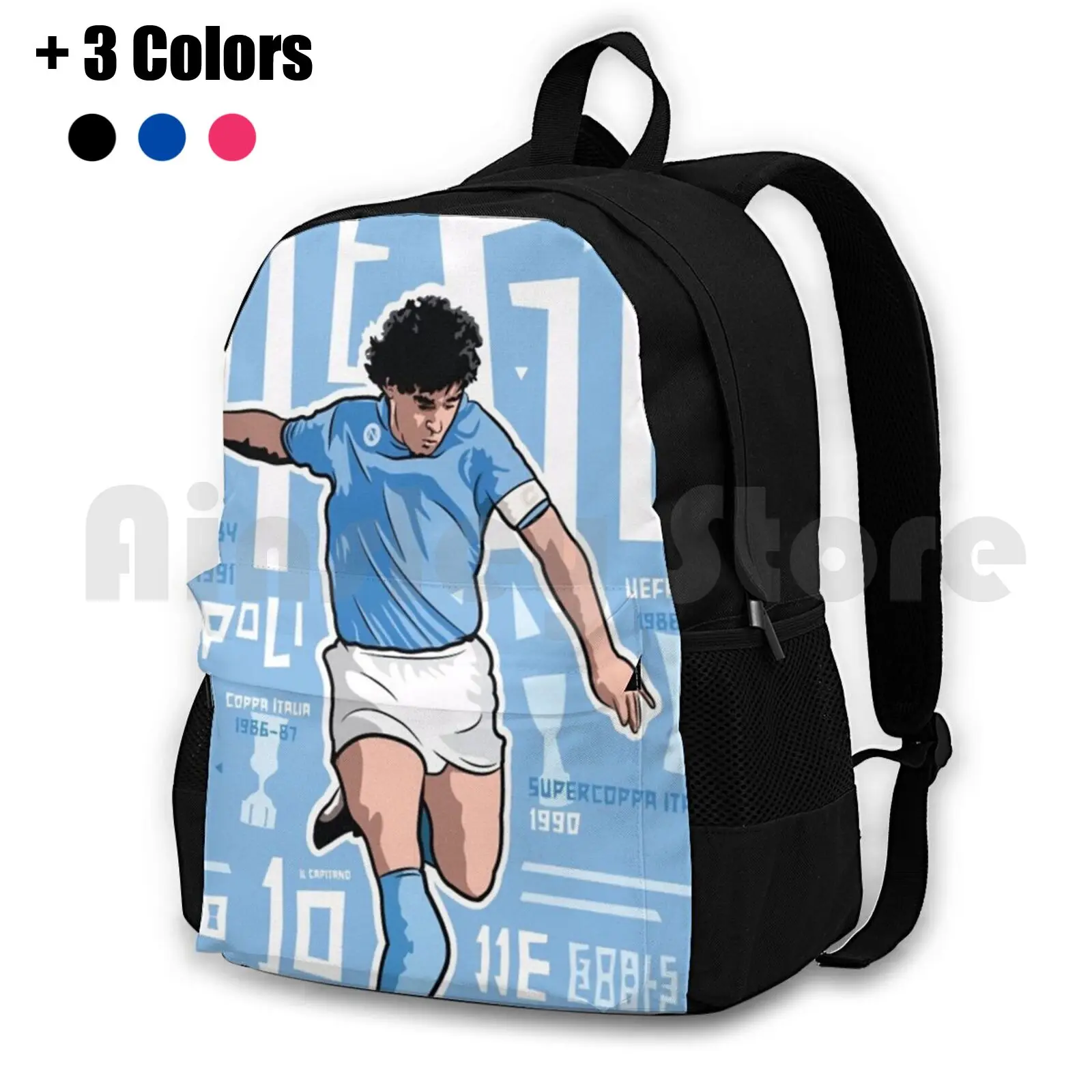 

Diego Armando Maradona Outdoor Hiking Backpack Waterproof Camping Travel Football Soccer Sport Jr Lionel Luis Suarez Leo Lionel