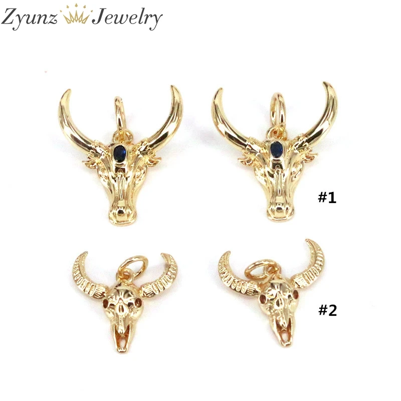 

10PCS, Bull Skull Spacer Beads, OX Head Pendant for Jewelry Making Accessories