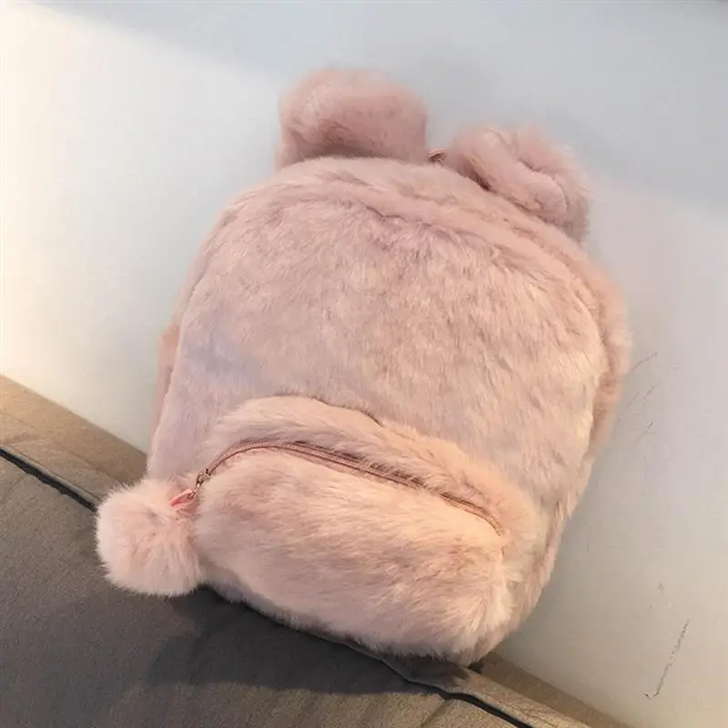 Пушистый Плюшевый Рюкзак Очаровательная дорожная сумка милая Студенческая