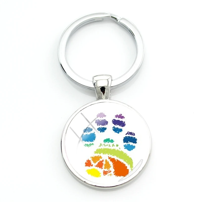 Металлический брелок TAFREE с изображением собачьей и кошачьей лапы милые Брелоки