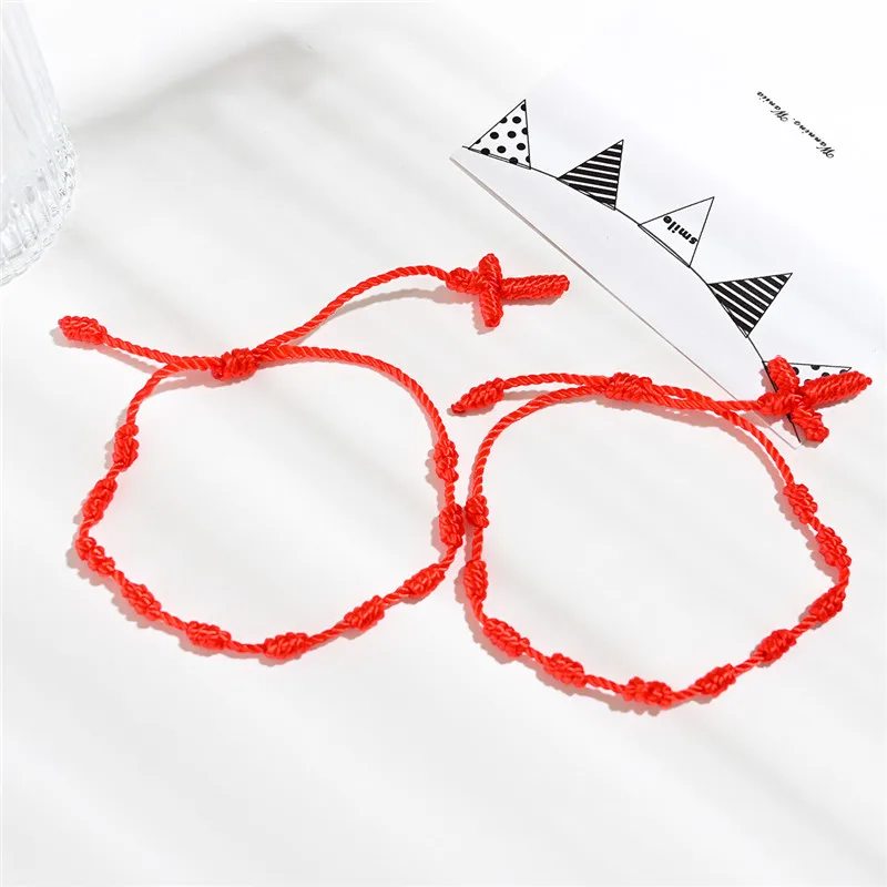 Ручной работы красный браслеты из нержавеющей стали для защиты женщин