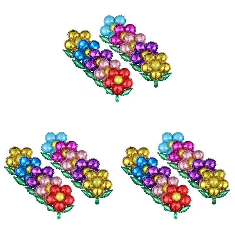 

30 Pcs 18inch Festival Aluminum Foil Balloon Flower Party Decor Balloon For Wedding Party Holiday (Mixed Colour)