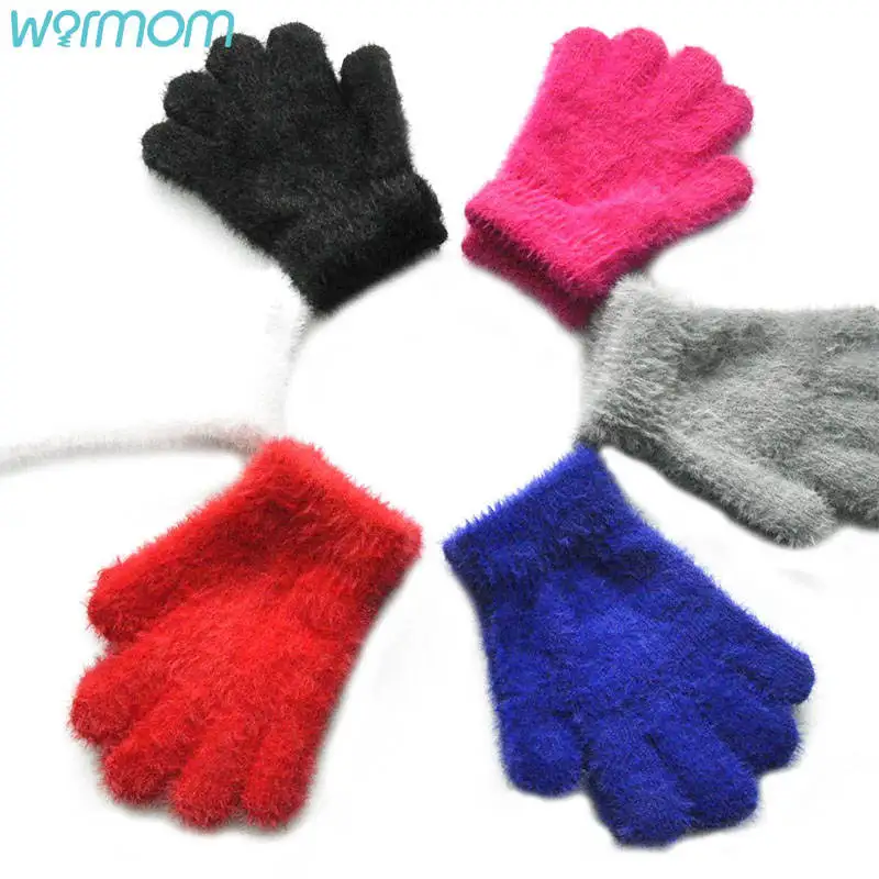 

Детские Утепленные зимние одноцветные перчатки из меха норки теплые перчатки из меха норки