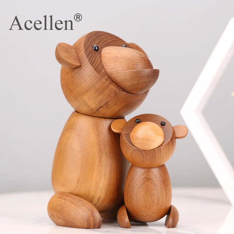 Ручной работы деревянные обезьянки миниатюрные фигурки животное дерево ремесло