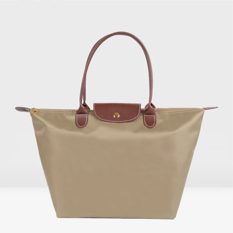 

Fashion Nylon Beach Bag Tote Womens Handbag Shoulder Bags Female Waterproof Folding Dumplings Shopping Bag Bolsa 2021 New