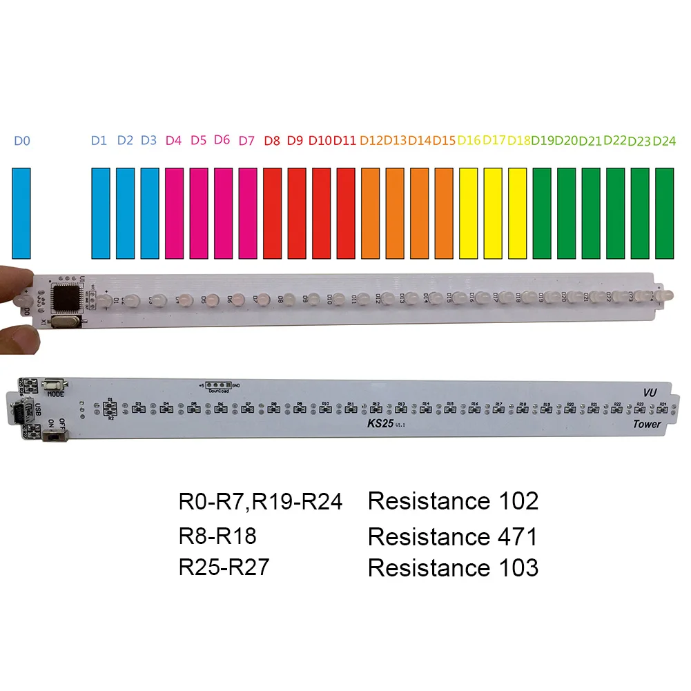 

Column Fantasy VU Tower Sound Control Audio LED Music Professional DIY Level Display Home Theater Kit Practical Crystal