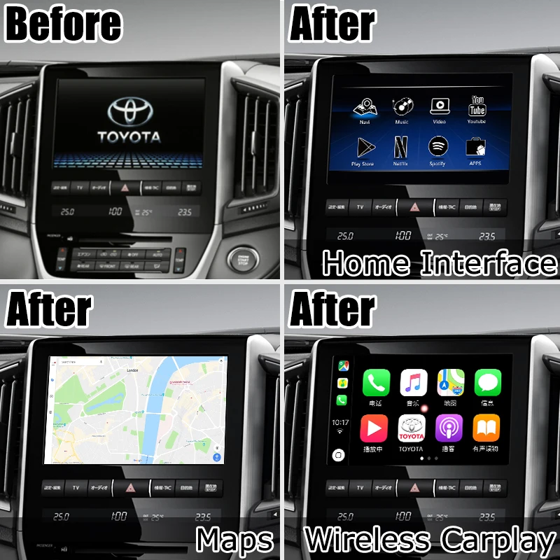 Присоска-штифт присоска для интерфейса Android/carplay Toyota Land Cruiser LC200 GX-R GXR VXR 13-20