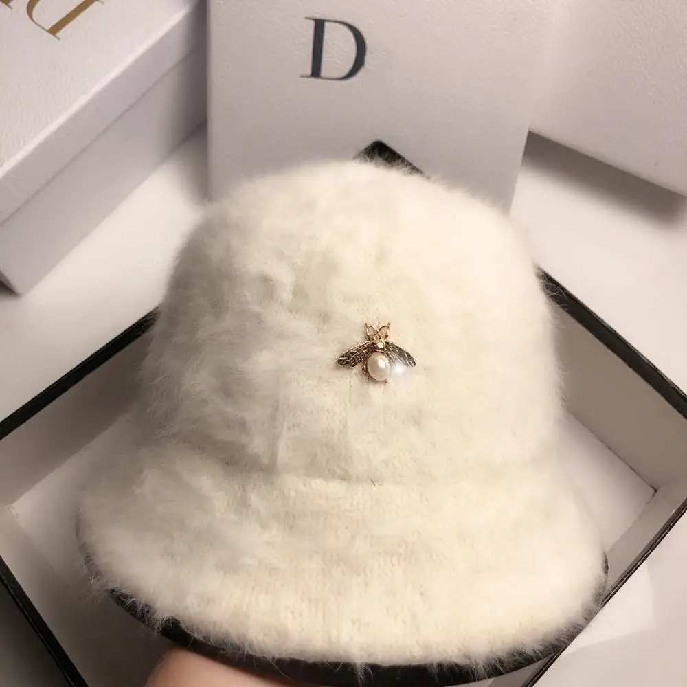 Новая зимняя женская шапка для раковины из кроличьего меха простая и