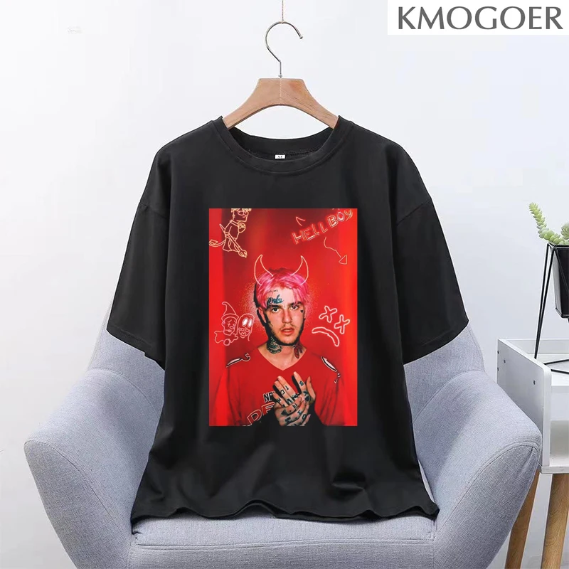 Рэпер Lil Peep повседневная женская Свободная футболка в стиле хип-хоп с короткими