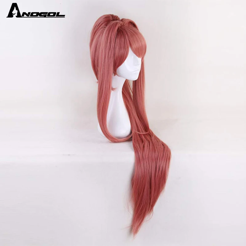 ANOGOL Monika Doki Literature Club Yuri Sayori DDLC высокотемпературные синтетические парики для косплея для девочек на Хэллоуин