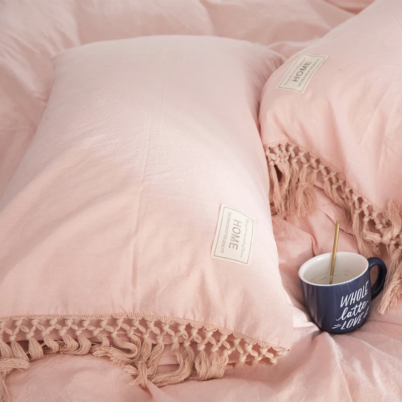 Наволочка для подушки Macrame однотонная наволочка скандинавский хлопковый сна