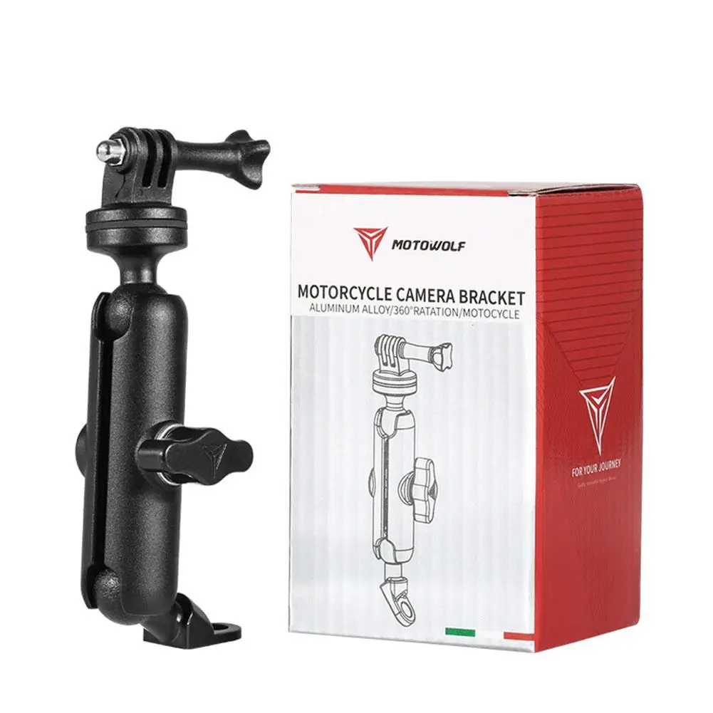 motorcycle rearview mirror universal bracket handlebar adjustable mount electronic camera stand holder rearview mirrors 2020 new free global shipping