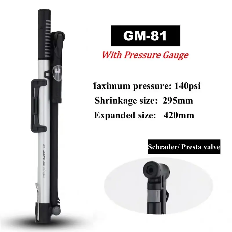 GIYO 140psi велосипед этаж насос Велосипедные насосы Шрейдер высокого Давление
