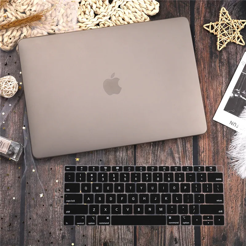 Matte grey Для Macbook Air retina 11 12 13," кристально чистый чехол для Macbook Air Pro 13 15 16 Touch Bar/Touch ID A1932 A2159 A2141 - Цвет: Matte grey