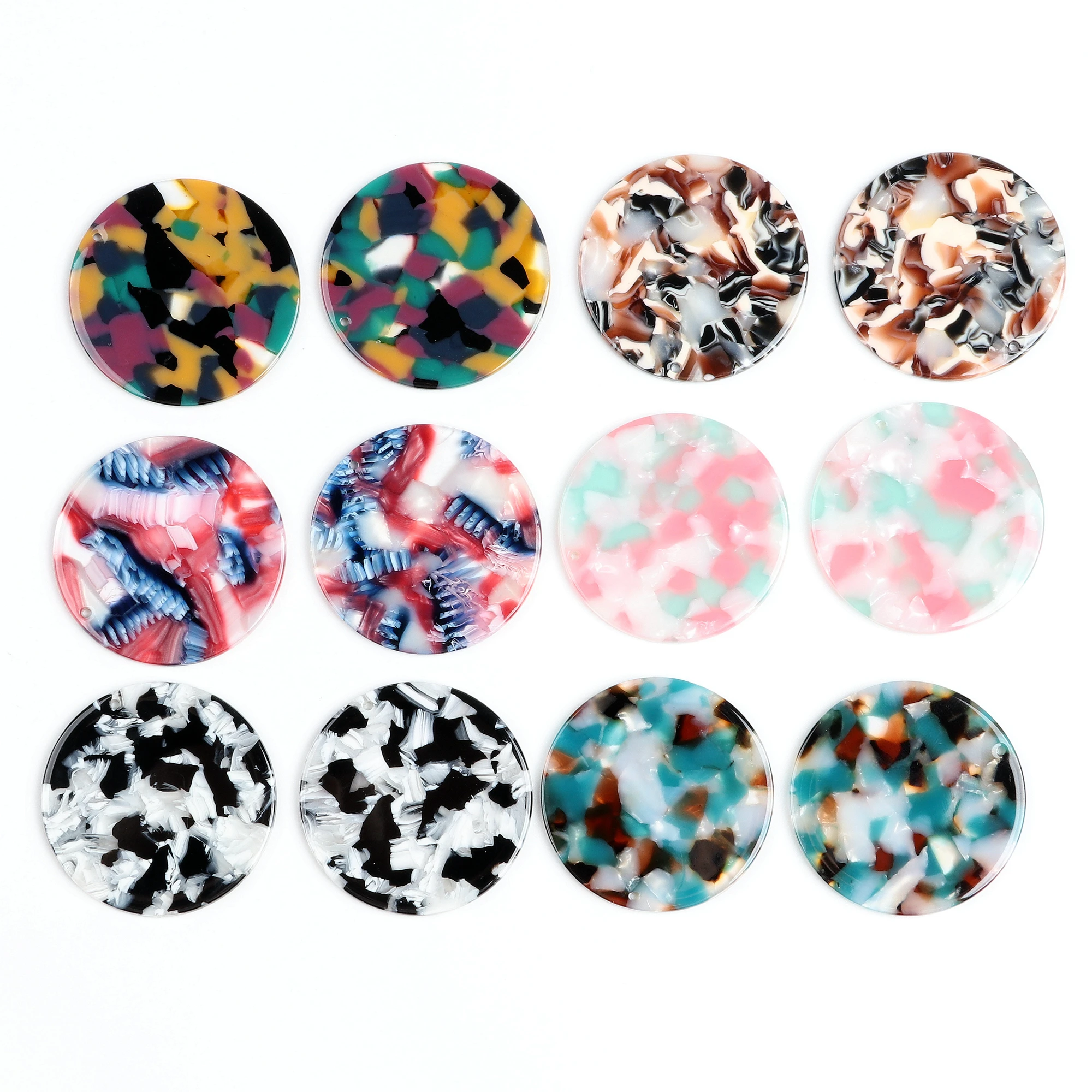 Бусины в виде ракушек ацетатные акриловые подвески для сережек круглые форме