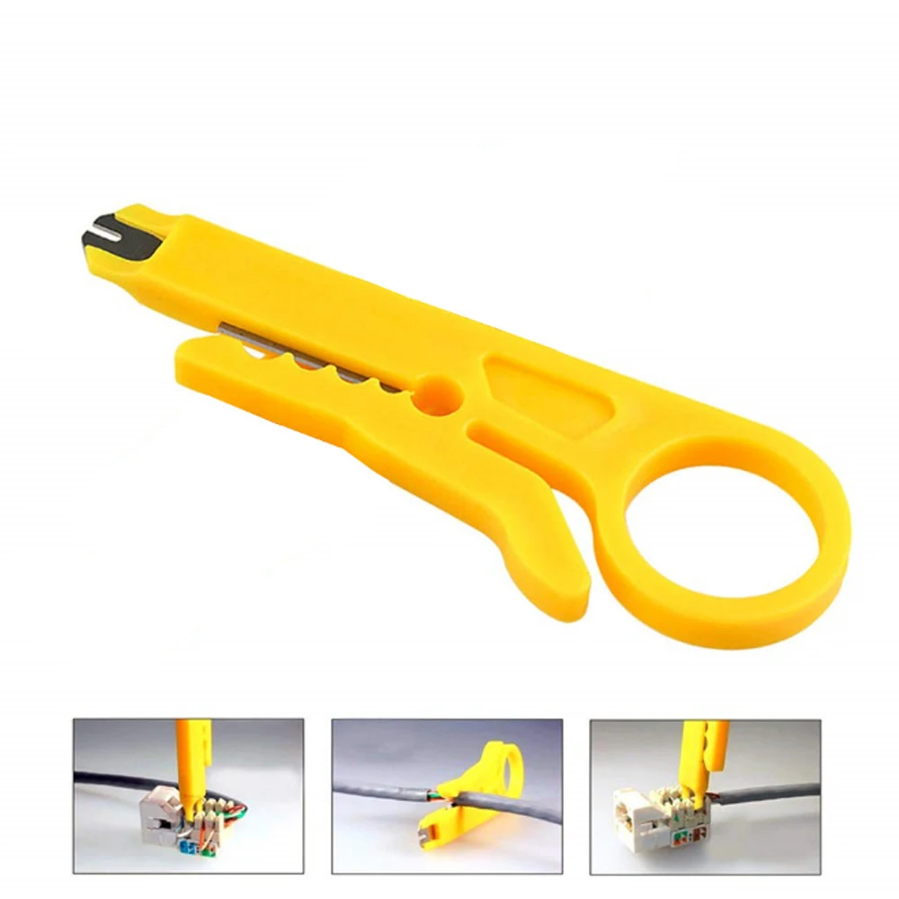 

Portable Wire Stripper Knife Crimper Pliers Crimping Tool Cable Stripping Wire Cutter Multi Tools Cut Line Pocket Tool