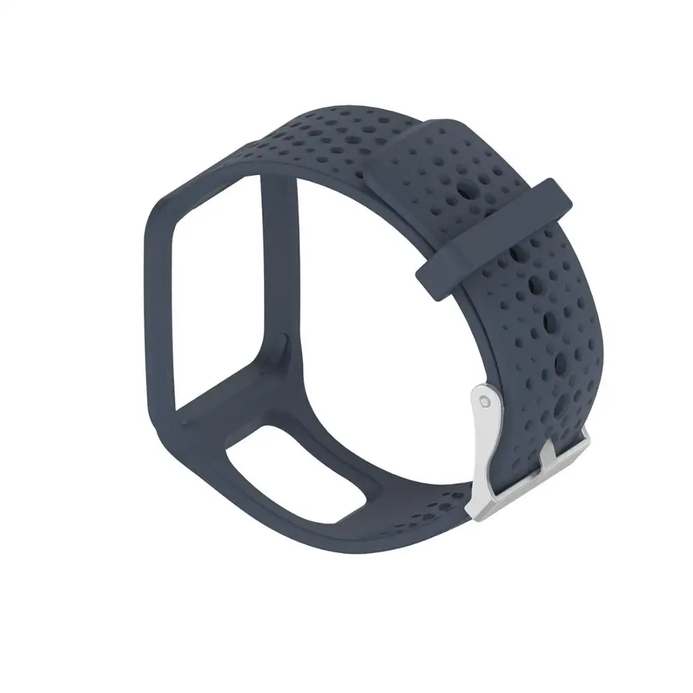 Ремешок для TomTom Multi-Sport gps HRM CSS AM Cardio Runner часы Силиконовые Мягкие аксессуары ремешок браслет - Цвет: Серый