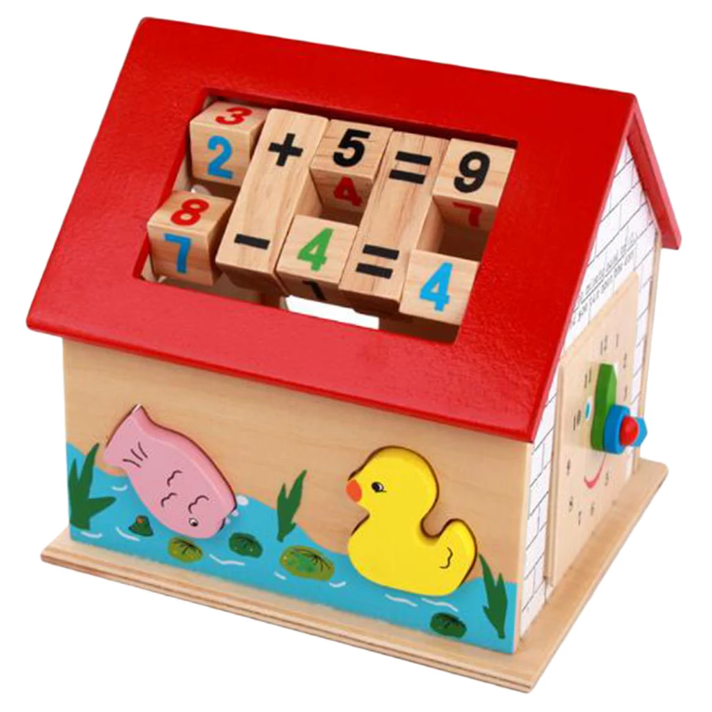 

Детские деревянные строительные блоки, пазлы, настольные часы, когнитивные игрушки