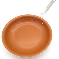 81012 inchnon stick copper frying pan with ceramic coating and induction cookingoven dishwasher safe