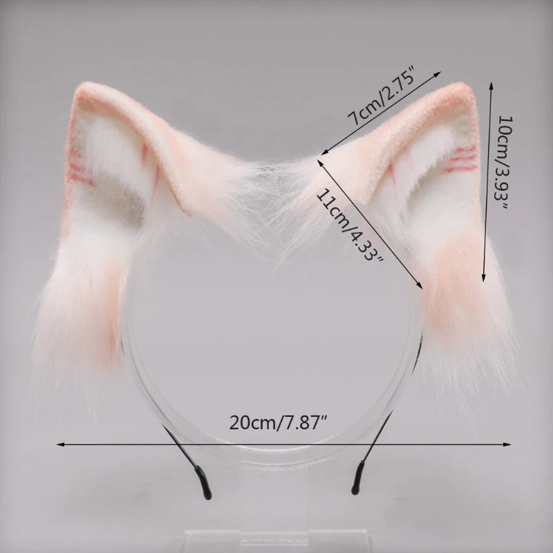 

Q1FA Women's Men's Hairhoop Fashionable Lovely Animal Cat Ears Hairclip Holiday Party Christmas Cosplay Hair Accessories