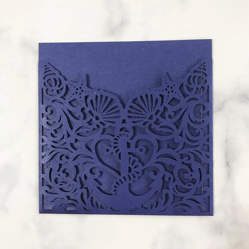 100pcs laser cut Sea Horse Wedding invitation cards Birthday Party place seat name Baby shower party Table decoration | Дом и сад