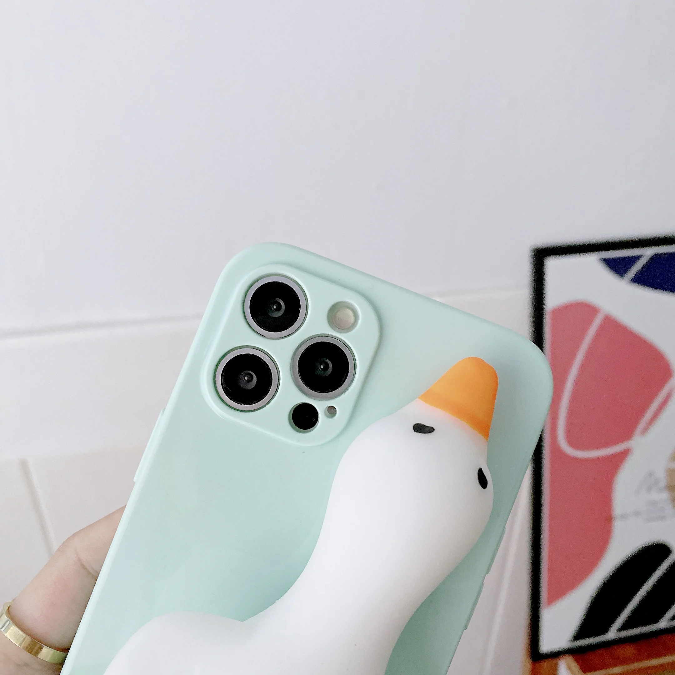 Relieve Stress Rebound Duck Phone Case for IPhone 11 12 Pro Max Mini Soft TPU Fidget Toys Back Cover Xr Xs | Мобильные телефоны и