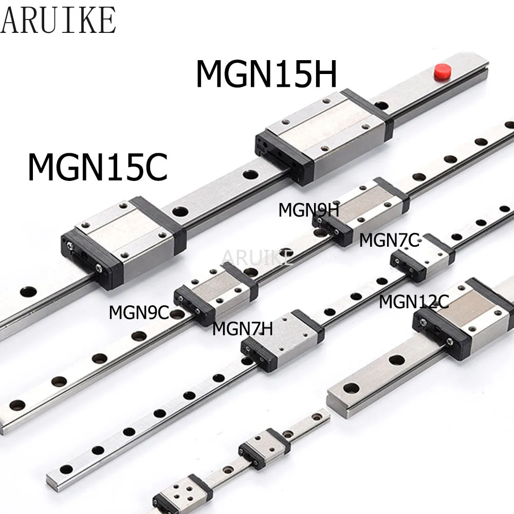 

MGN7 MGN9 MGN12 MGN15 100 300 350 400 450 500 600 800mm miniature linear rail slide 1pc MGN12 linear guide+1pc MGN12H carriage