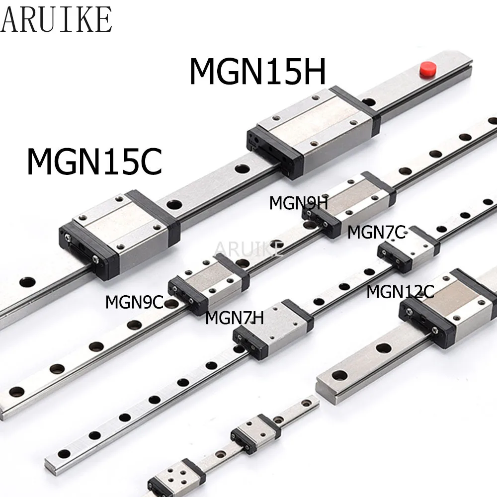 Миниатюрная линейная направляющая MGN7 MGN9 MGN12 MGN15 100 300 350 400 450 500 600 800 мм 1 шт. + каретка