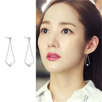 why secretary king smile park min young korean drama ear piercing line personality earrings for women girls high qualityearrings