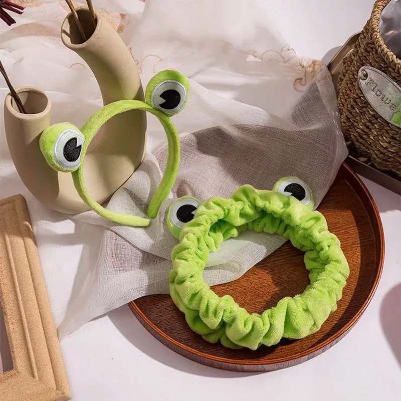 

Funny Frog Makeup Headband Wide-brimmed Elastic Hairbands Cute Girls Hair Bands Women Hair Accessories Girls Hairband