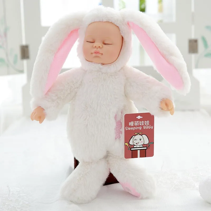

Reborn Doll Plush Toys Simulation Doll Lifelike Rabbit Baby Sleeping Appease Doll Kids Birthday Christmas Gift Girl Room Decor