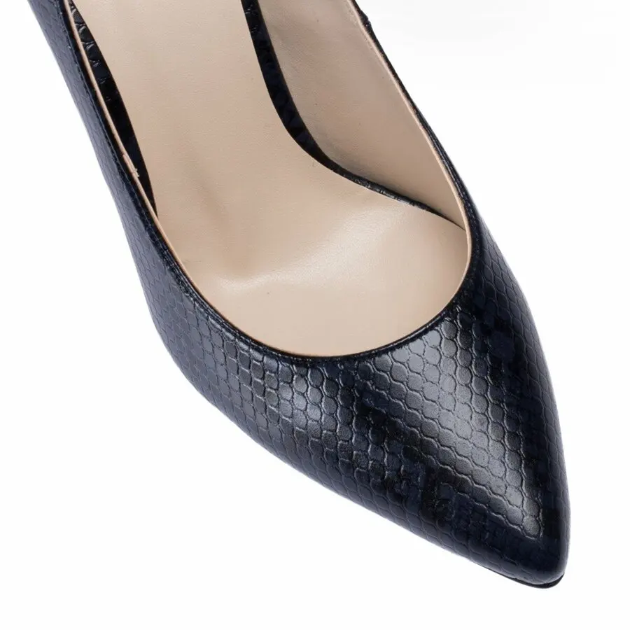 

Heels Women 2021 Deery, Navy Blue Python Stiletto