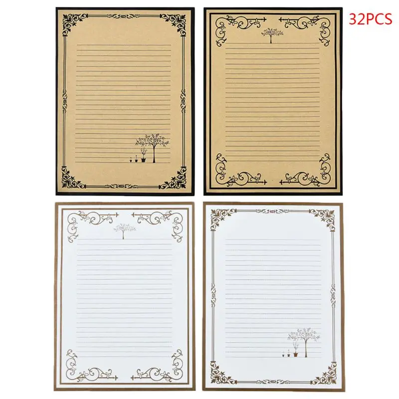 

32pcs/pack Retro Writing Letter Stationery Romantic Creative Chinese Style Lace Letterhead Note Paper K3KB