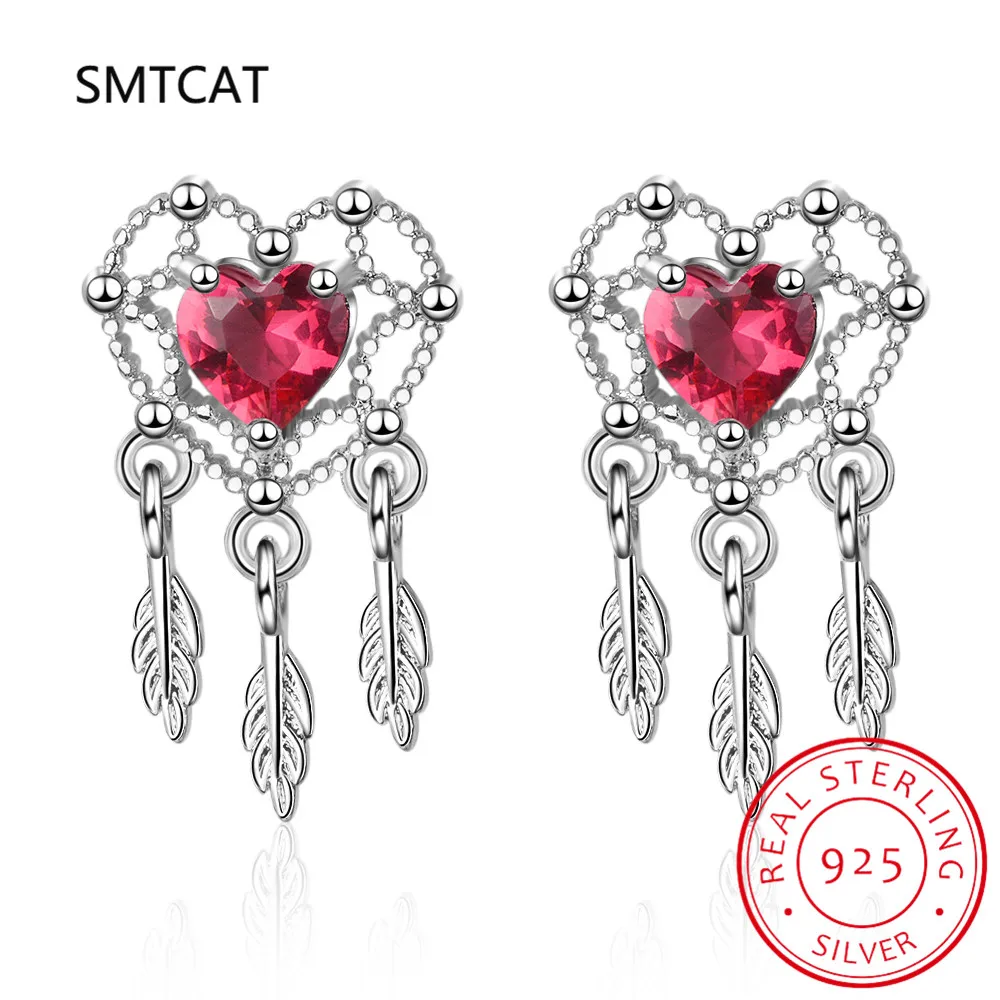 

Предотвращает аллергию, серебро 925 пробы, милое красное любовное сердце, Женский Рождественский подарок