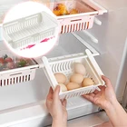 Органайзер для хранения еды на холодильник, регулируемая корзины-органайзер для хранения, полка для контейнер-холодильник