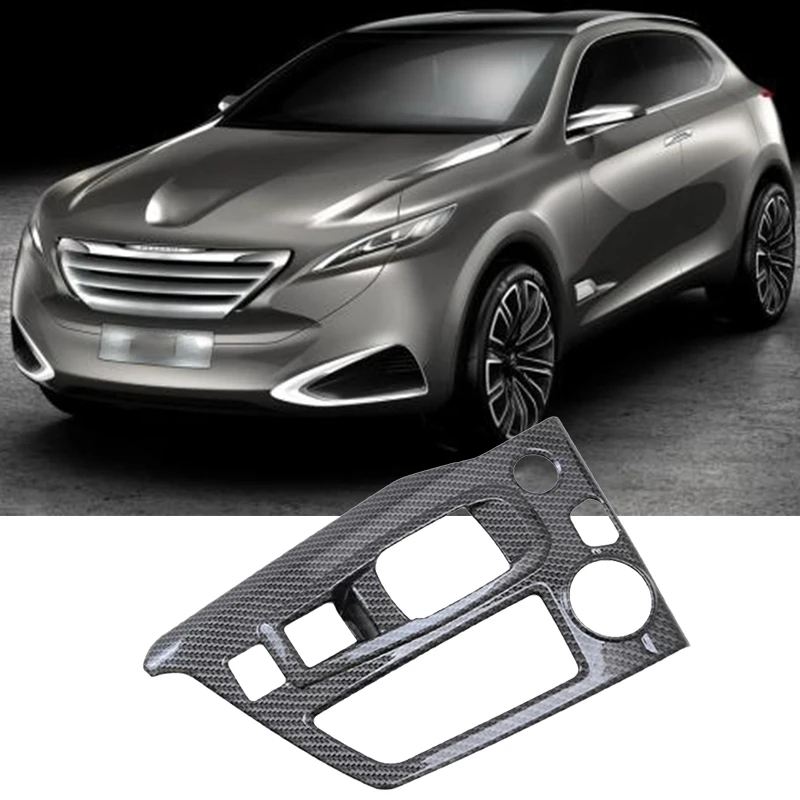 Для Peugeot 5008 3008 GT 2016 2017 2018 углеродного волокна панельная Накладка для коробки