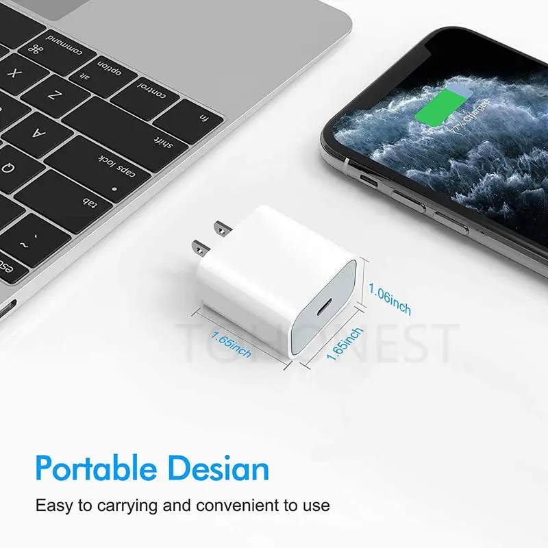 Сетевое зарядное устройство с USB-портом и разъемом USB Type-C 20 Вт | Мобильные телефоны
