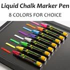 Флуоресцентный маркер, 8 цветов, многоцелевые товары для творчества, жидкий мел, стираемый, безопасный, маркер, ручка для рисования, маркер