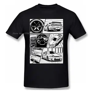 Skyline R33 Gtr Car Japan Jdm Racing T Shirt Men/WoMen Cotton Summer T-shirt Short Sleeve Graphics T in USA (United States)