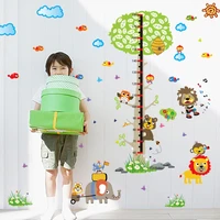 animal carnival cartoon height wall sticker childrens room kindergarten living room decoration can be removed