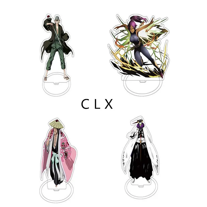 

Japan Anime Figure Cosplay Bleach Urahara Kisuke Shihouin Yoruichi Acrylic Stand Model Standing Fans Collect Prop
