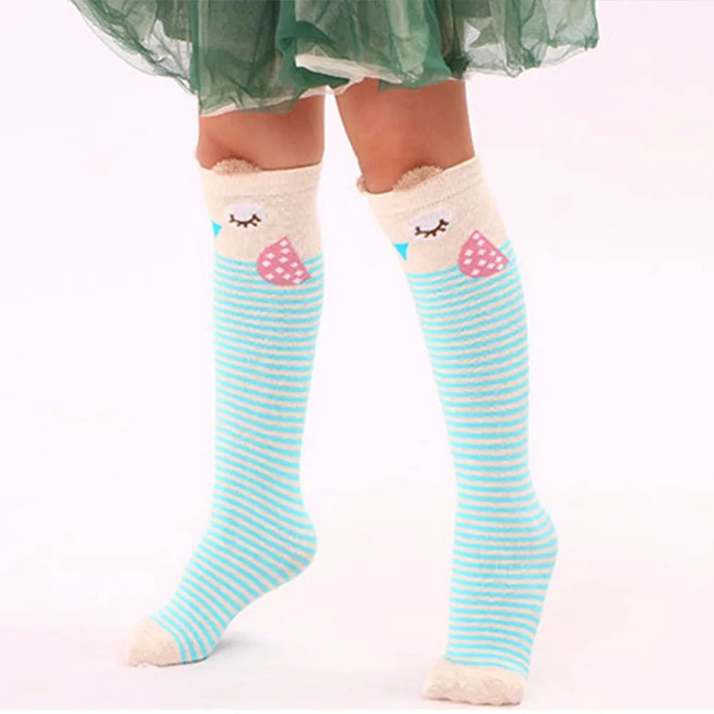 Hilittlekids/Гольфы выше колена хлопковые чулки для девочек с героями мультфильмов, половина ноги Идеальный Теплый подарок