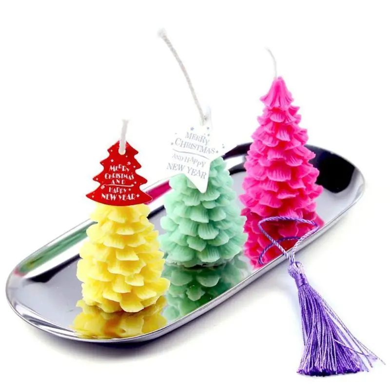 3D Christmas Tree Silicone Candle Soap Fondant Mold Cake Chocolate Decorating Baking Mould Tool Craft |