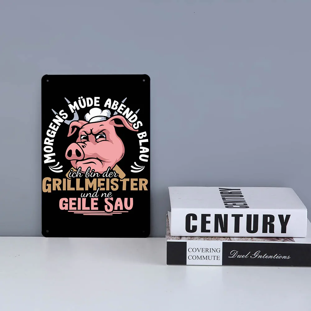 Металлический плакат для зоны барбекю 20 х30 см | Дом и сад