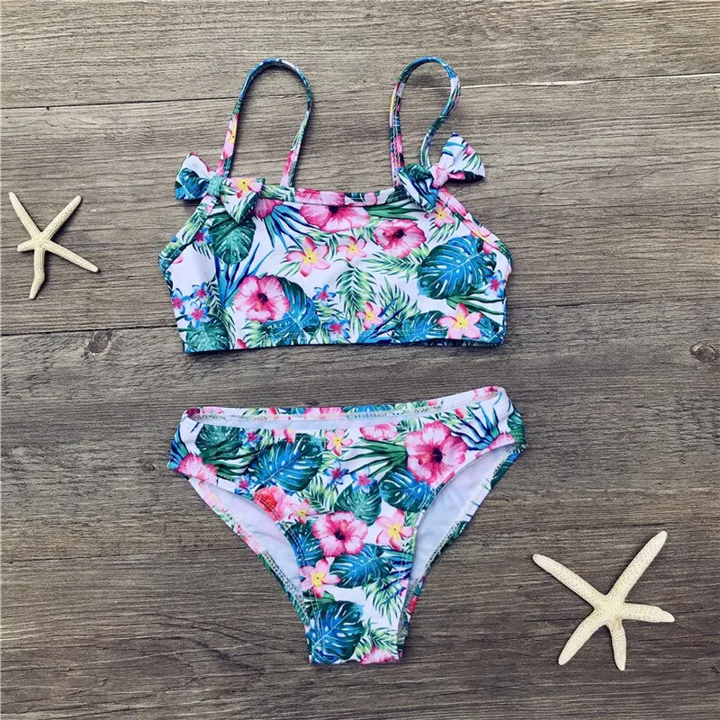 

Bathing Suit 2~8 Years Kids Girls Bikini 2022 New Summer Girls Kids Swimwear Swimsuit Print Children Bikinis Biquini Infantil