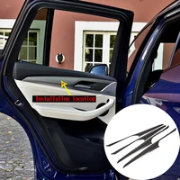 for bmw x3 g01 g02 2018 2020 inner door strip trim decorative cover real carbon fiber car interior accessories