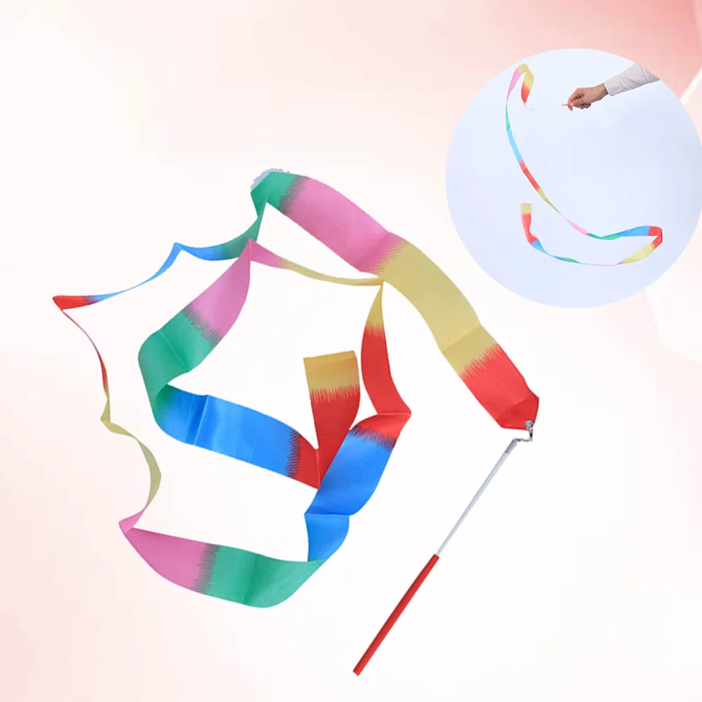 

6M Rhythmic Art Gymnastics Ribbon with Stick Children Dancing Streamers Riband Twirling Rod
