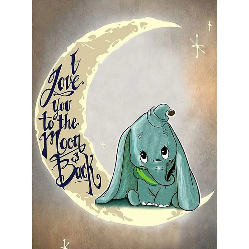 Алмазная живопись QIQING Слон мультяшное животное алмазная вышивка полноформатная