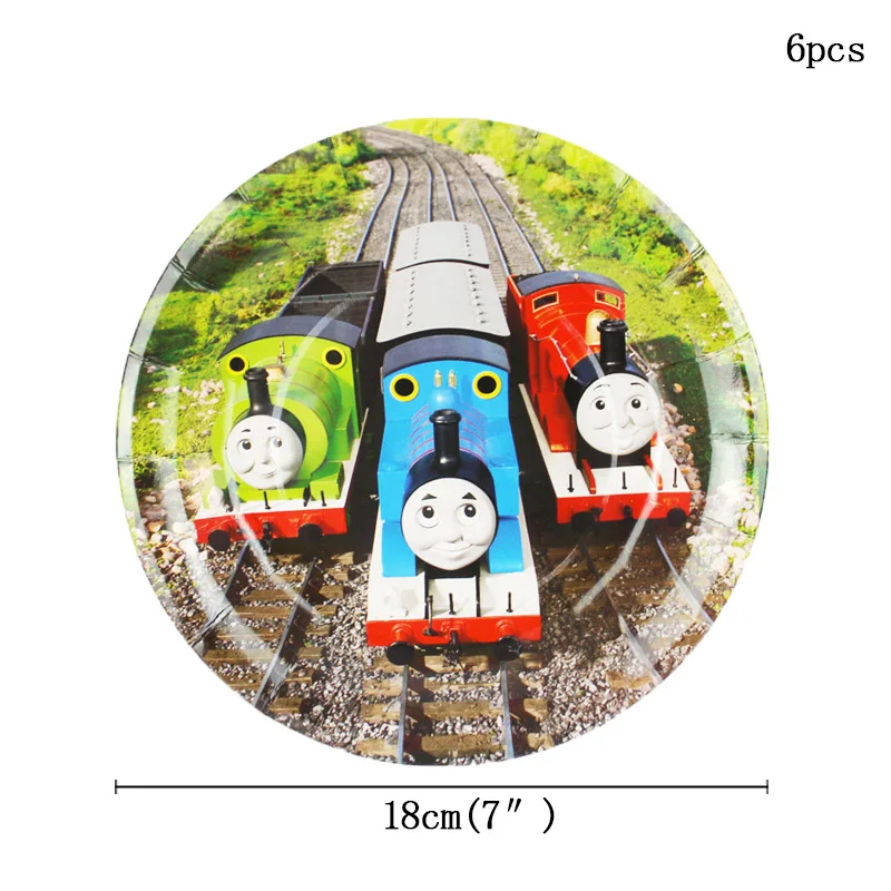 Одноразовые Мультяшные тарелки thomas &amp his friends салфетки флаги подставки для дня