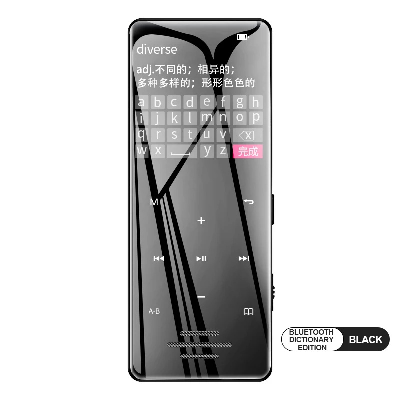 Newsmy A65 MP4 плеер 8 Гб Walkman Тонкий чехол OTG электронная книга Поддержка TF карта HiFi Loseless Студенческая Bluetooth 2,4 дюймов музыкальный плеер - Цвет: Bluetooth Black